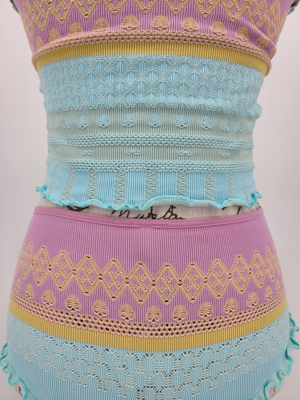 Anthropologie's LyreBird Knit Cropped Pajama Set Size Small - Picture 6 of 9
